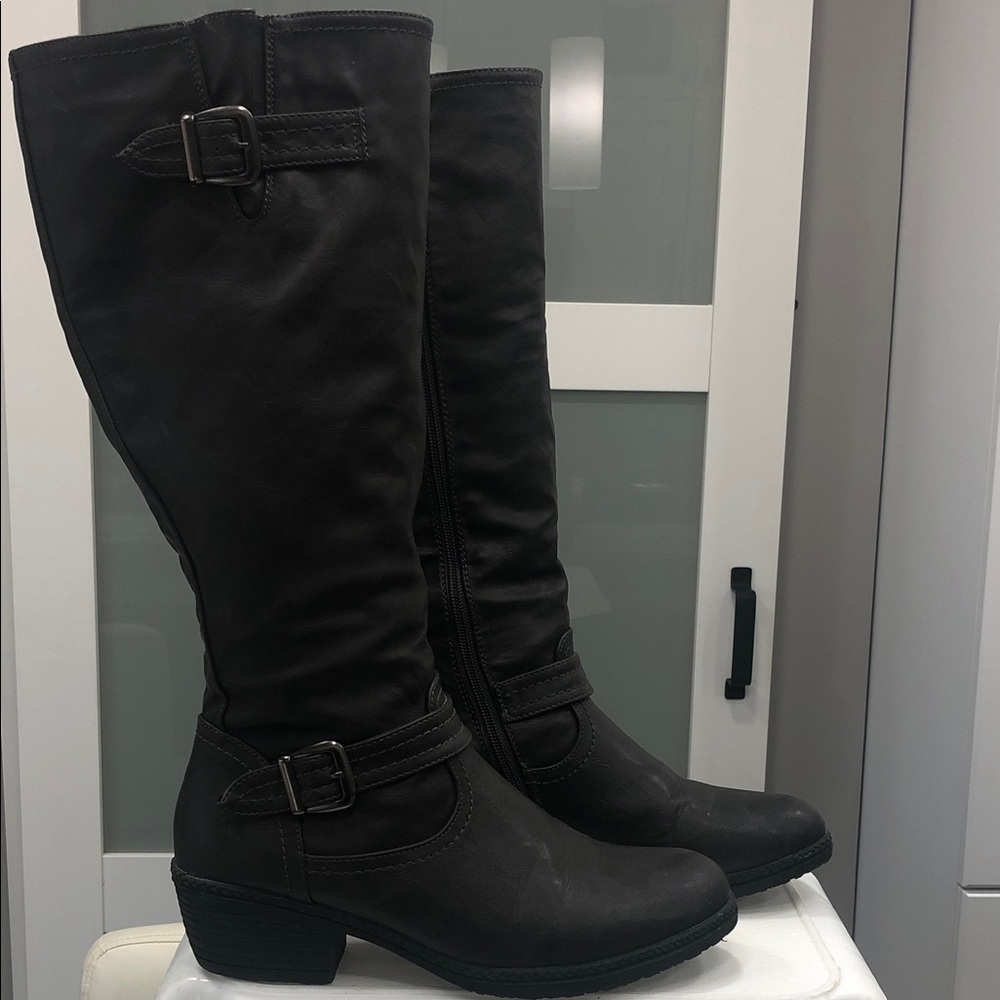 ❄️Taxi Women’s Waterproof Dark Gray Boots Size 38 (US 7.5) Lined & Extend. Calf